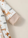 Baby Animal Print Jumpsuit Set 4PCS