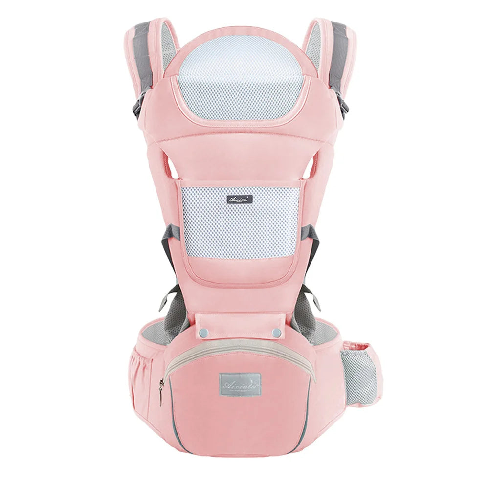 LunaFlex™ 6-in-1 Ergonomic Baby Carrier Backpack – Breathable Mesh Hipseat Infant Carrier (0–36 Months)