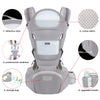 LunaFlex™ 6-in-1 Ergonomic Baby Carrier Backpack – Breathable Mesh Hipseat Infant Carrier (0–36 Months)