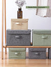 Fabric Organizer Bin with Lid for Home Storage