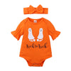 Baby Pumpkin Halloween Costume - Infant Pumpkin Romper Outfit & Dress-Up Set