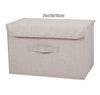Fabric Organizer Bin with Lid for Home Storage