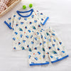 Short Sleeve Kids Pyjama Set with Cute Cartoon Prints