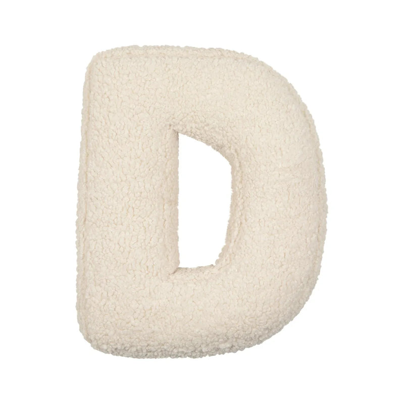 Lambswool Alphabet Pillows – Soft Plush Letter Cushion for Nursery and Playrooms