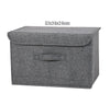 Fabric Organizer Bin with Lid for Home Storage