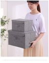 Fabric Organizer Bin with Lid for Home Storage