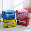 Collapsible School Bus Storage Box – 24L Fabric Organizer