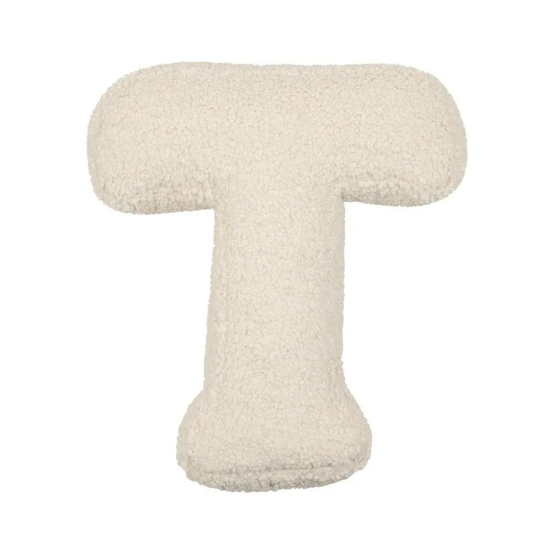 Lambswool Alphabet Pillows – Soft Plush Letter Cushion for Nursery and Playrooms
