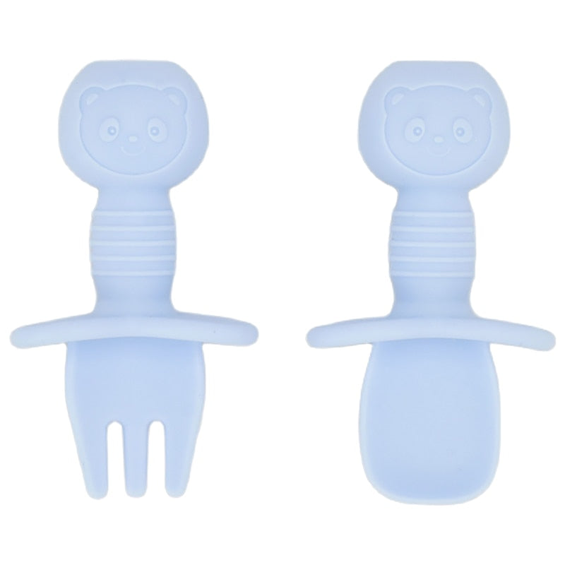 Mini Silicone Baby Spoon & Fork