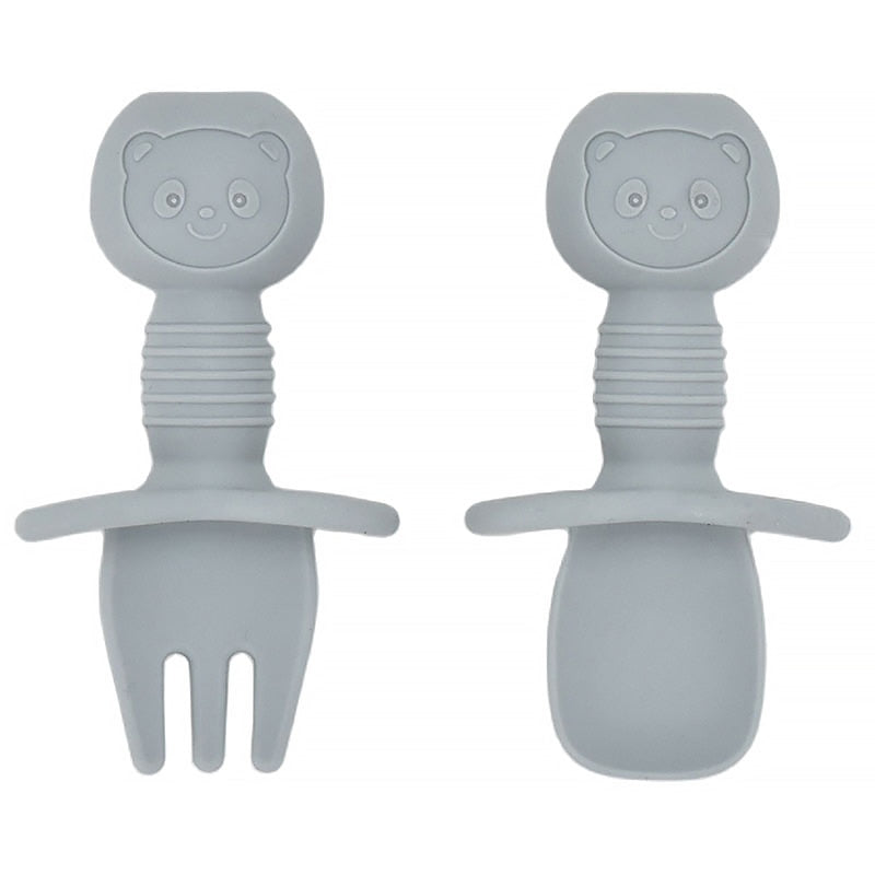 Mini Silicone Baby Spoon & Fork