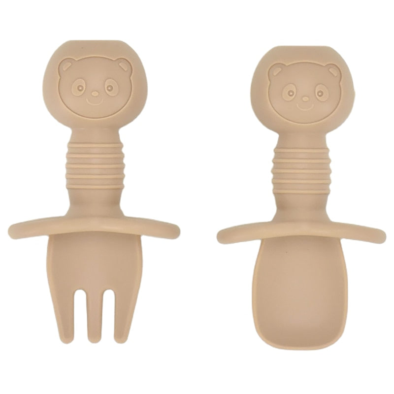 Mini Silicone Baby Spoon & Fork