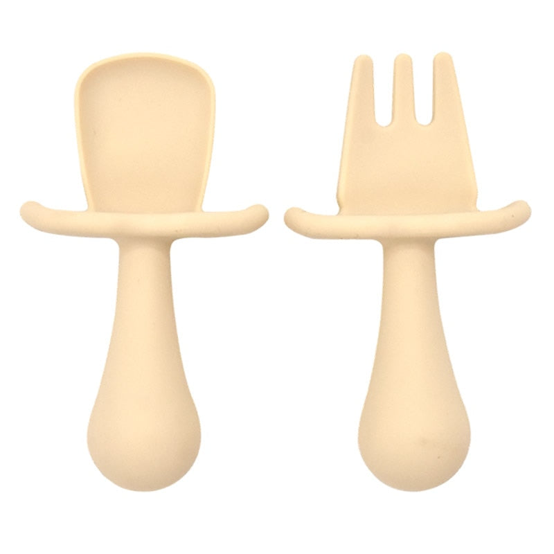 Mini Silicone Baby Spoon & Fork