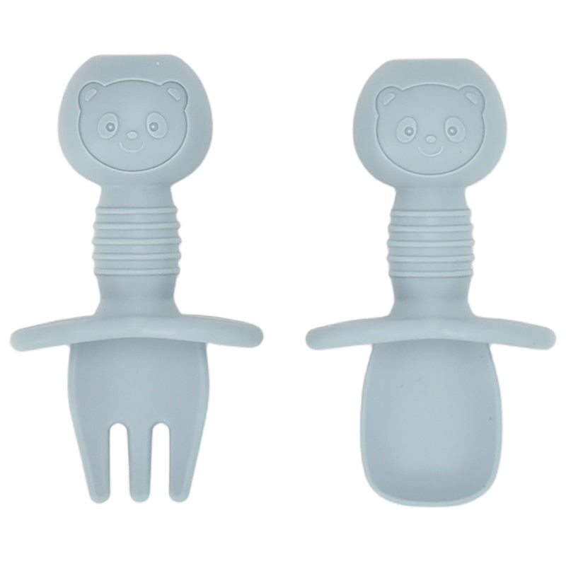 Mini Silicone Baby Spoon & Fork