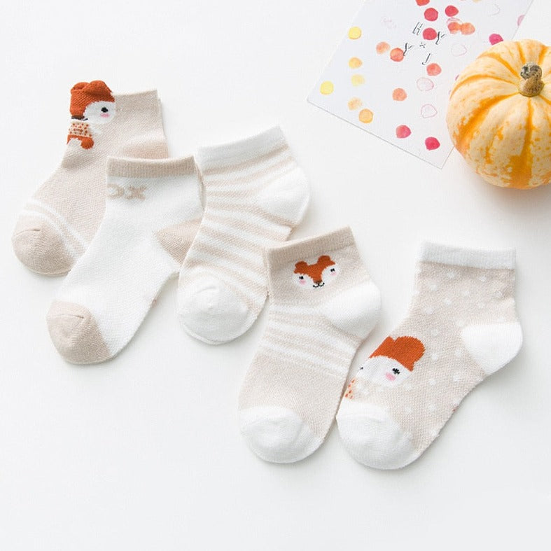 Cute Baby Socks (5 Pairs)