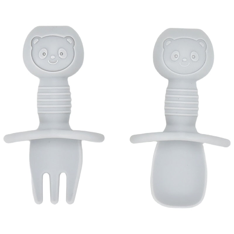 Mini Silicone Baby Spoon & Fork
