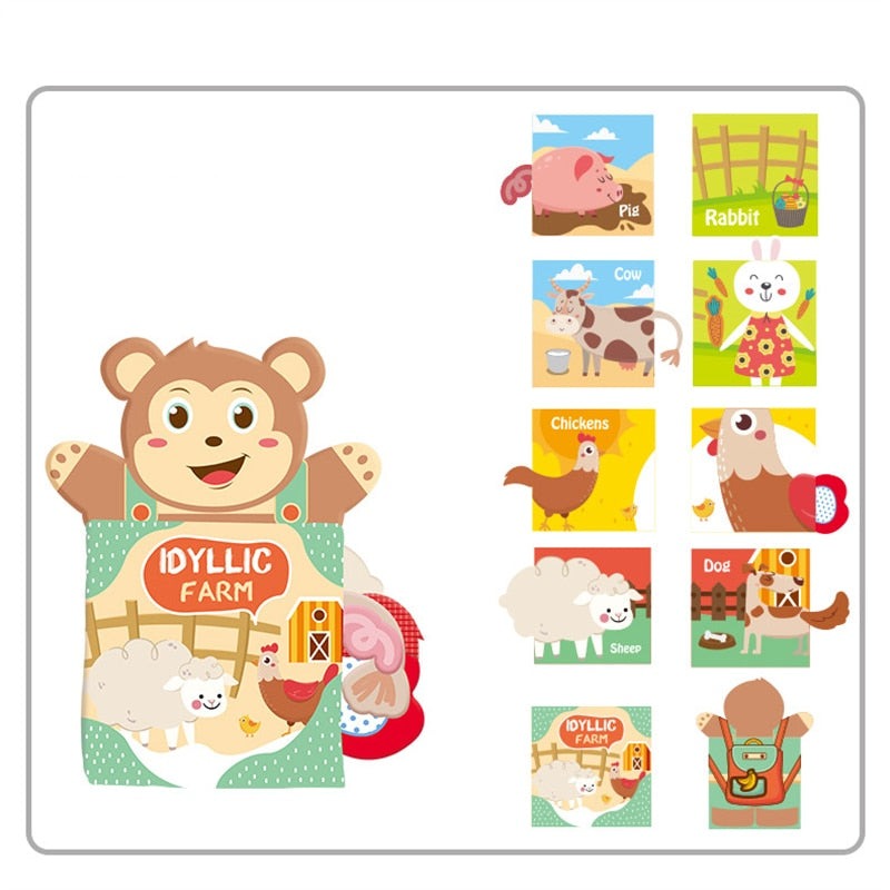 Hand Puppet Fabric Educational Books