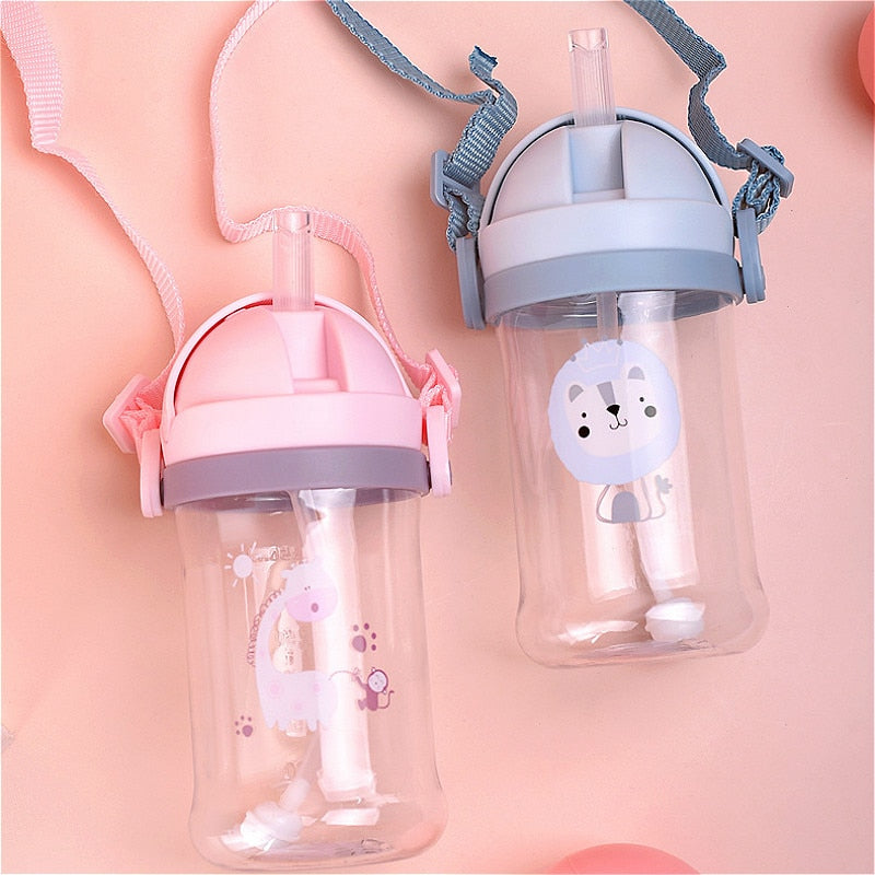 Cute Animal Feeding Bottle With Straw