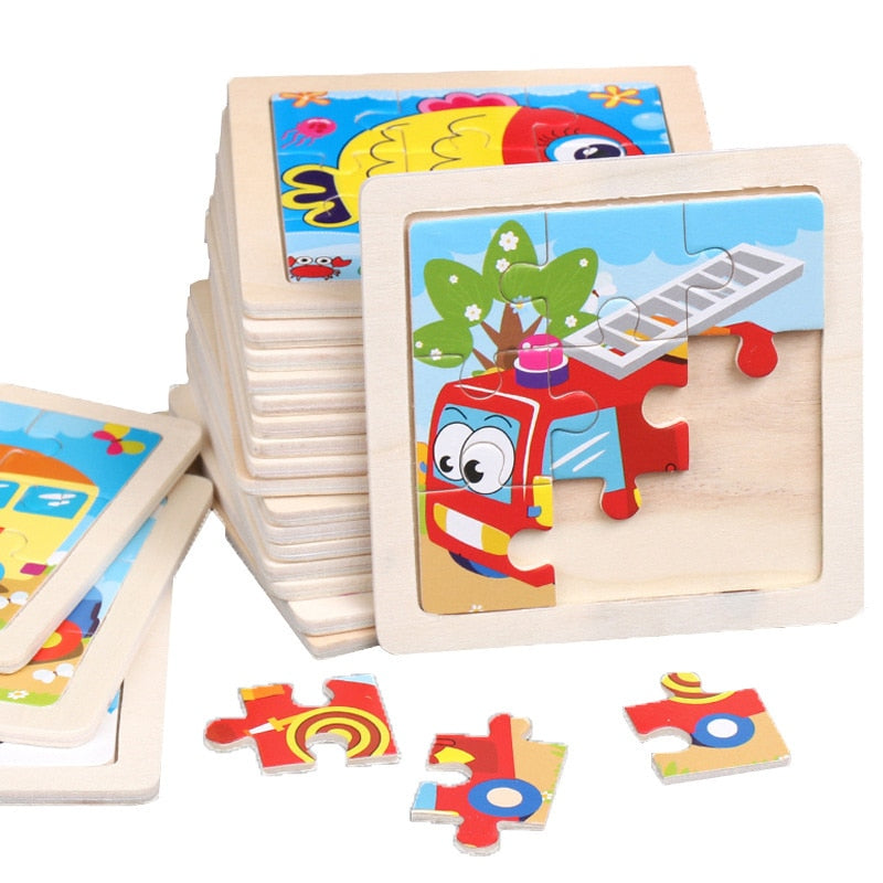 Wooden Cartoon Puzzle