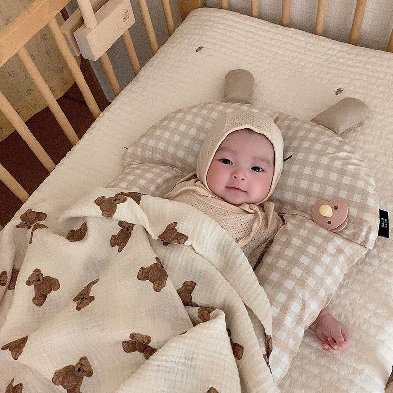 Bear Print Baby Blanket