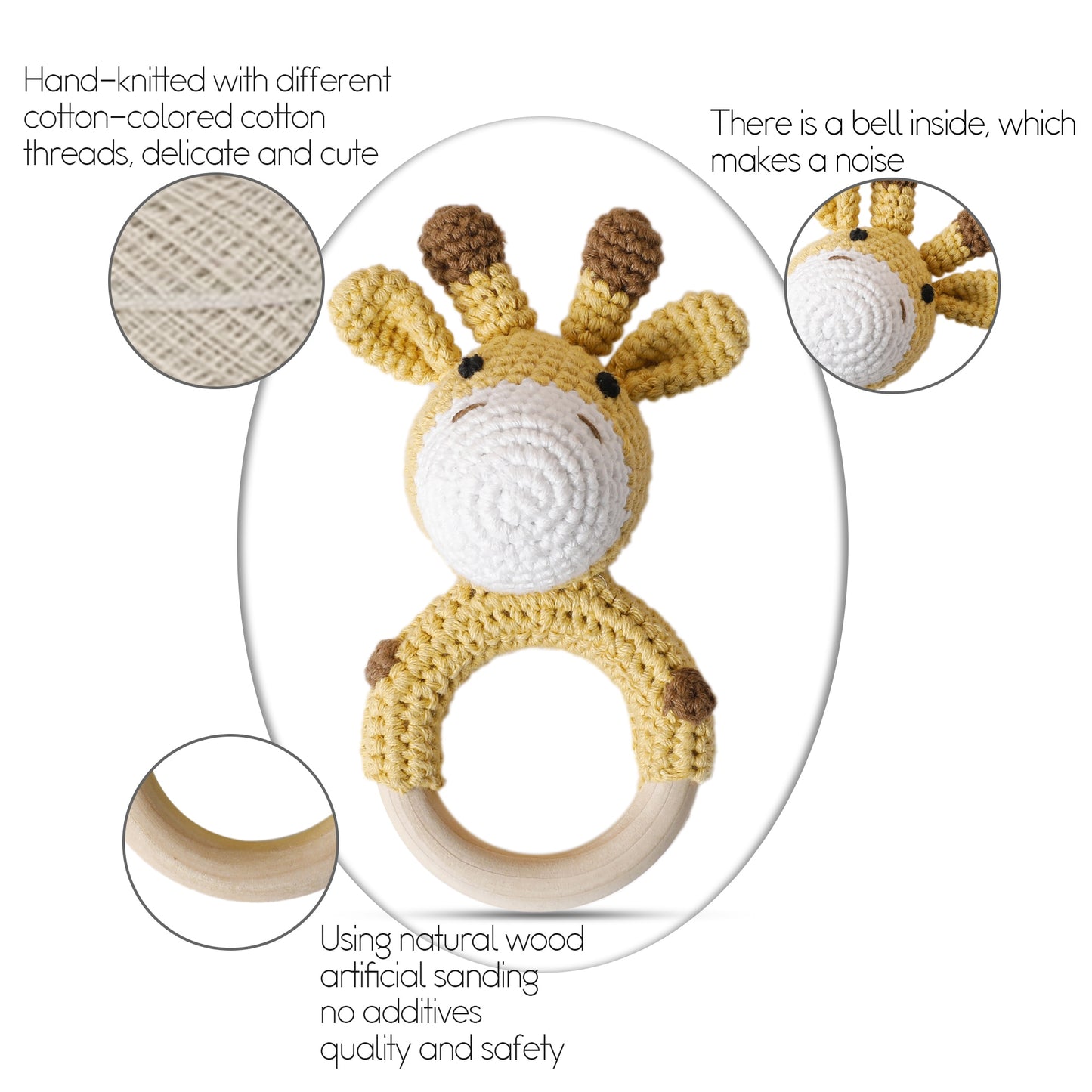 Crochet Pattern Wooden Teether