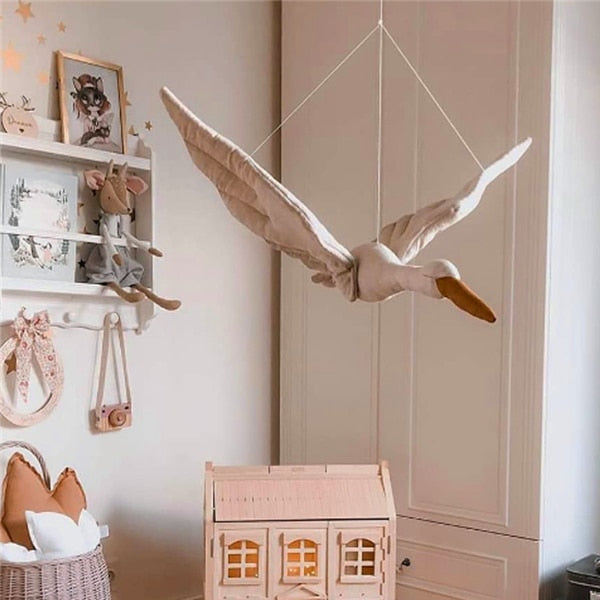 Hanging Swan Plush Decor