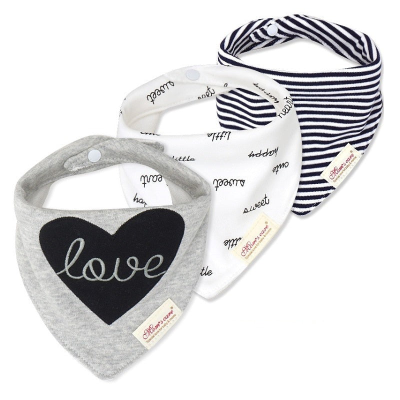 Cute Bandana Bib Set (3pcs)