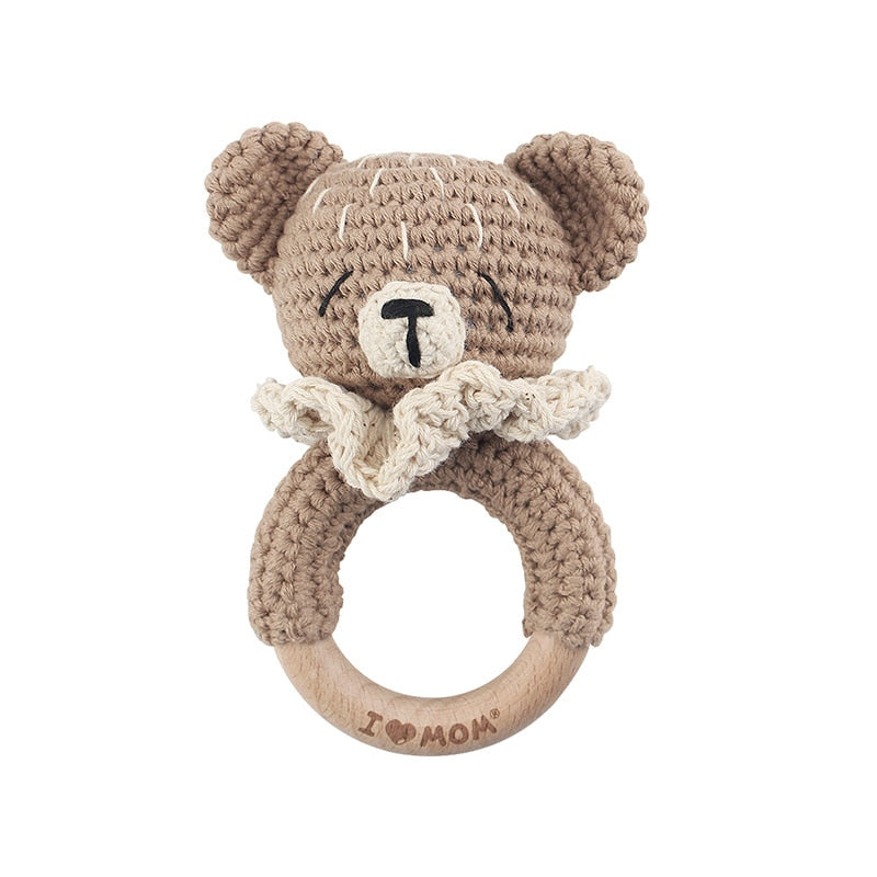 Cute Crochet Animal Rattle Toy