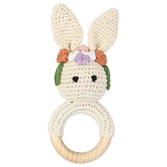 Cute Crochet Animal Rattle Toy