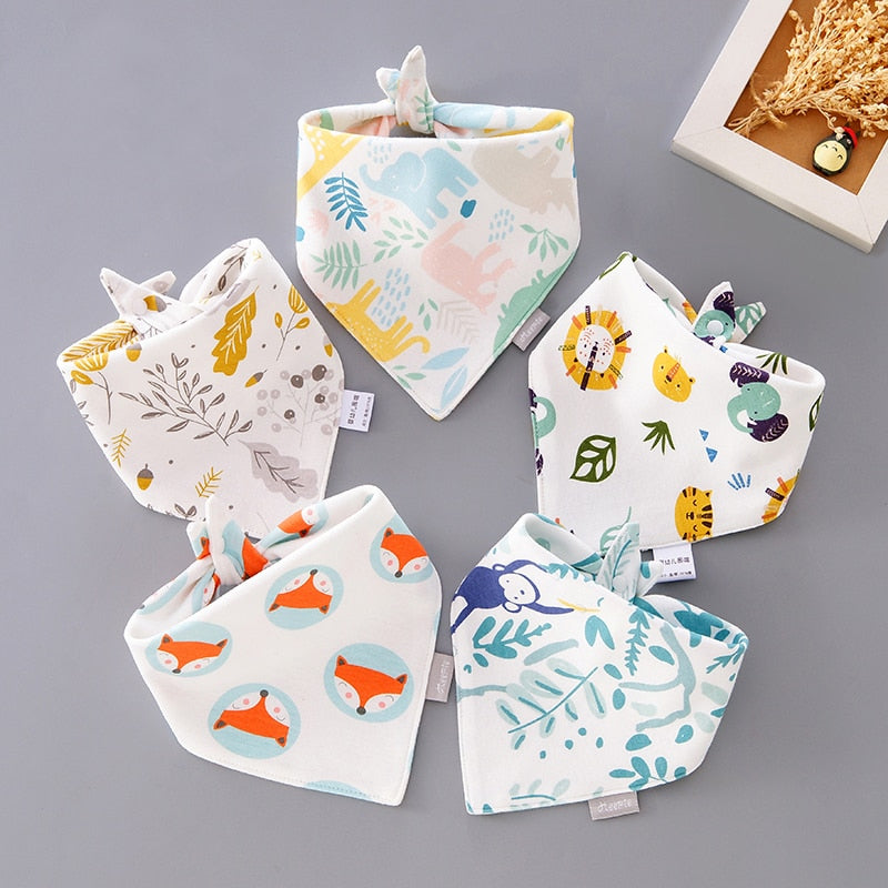 Cartoon Bandana Bibs (5pcs)
