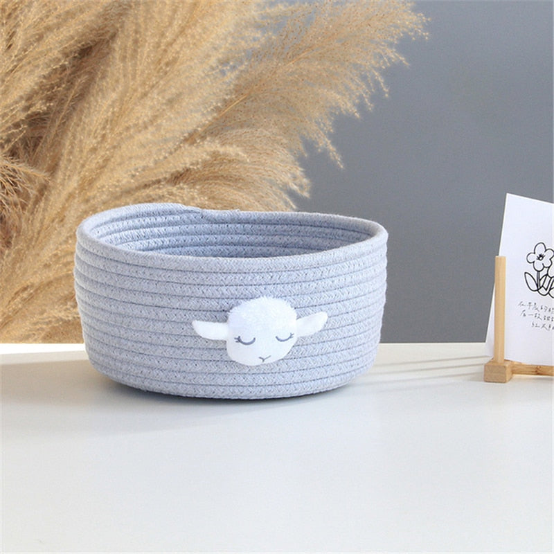 Cartoon Animals Hand Woven Basket