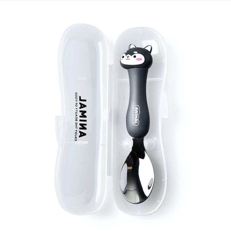Cartoon Animal Kids Fork & Spoon Set