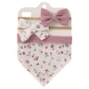 Triangle Muslin Cotton Bibs with Headbands (3pcs)