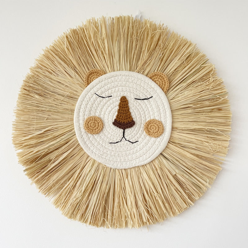 Woven Lion Wall Decor
