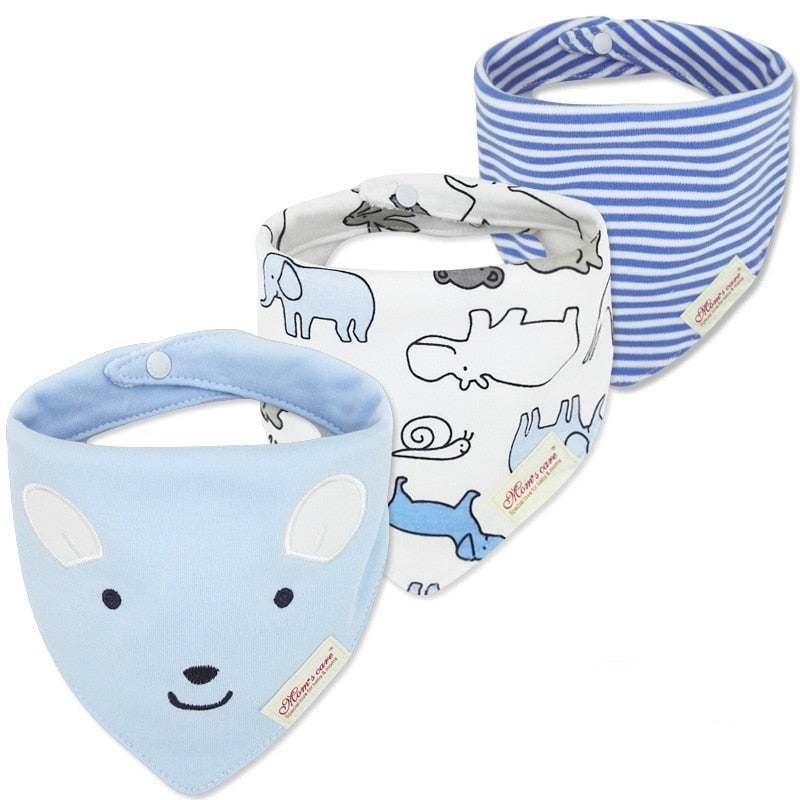 Cute Bandana Bib Set (3pcs)