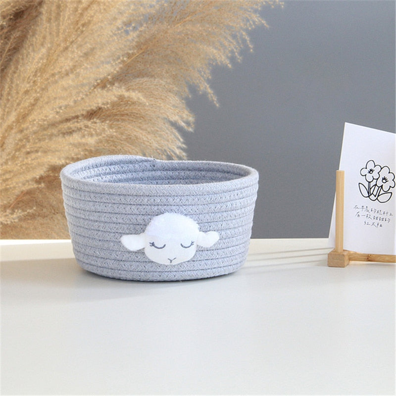 Cartoon Animals Hand Woven Basket