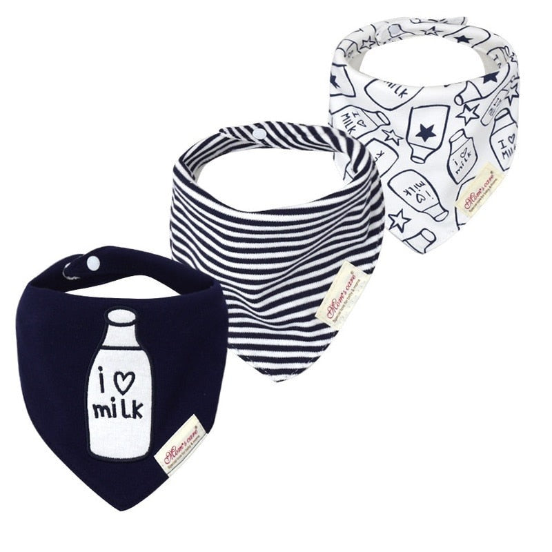 Cute Bandana Bib Set (3pcs)