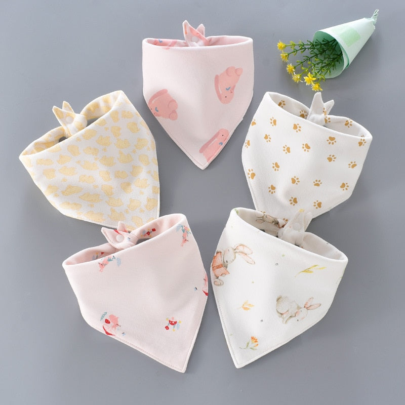 Cartoon Bandana Bibs (5pcs)