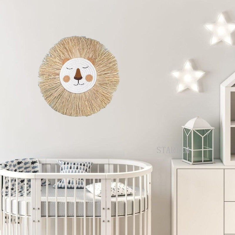 Woven Lion Wall Decor