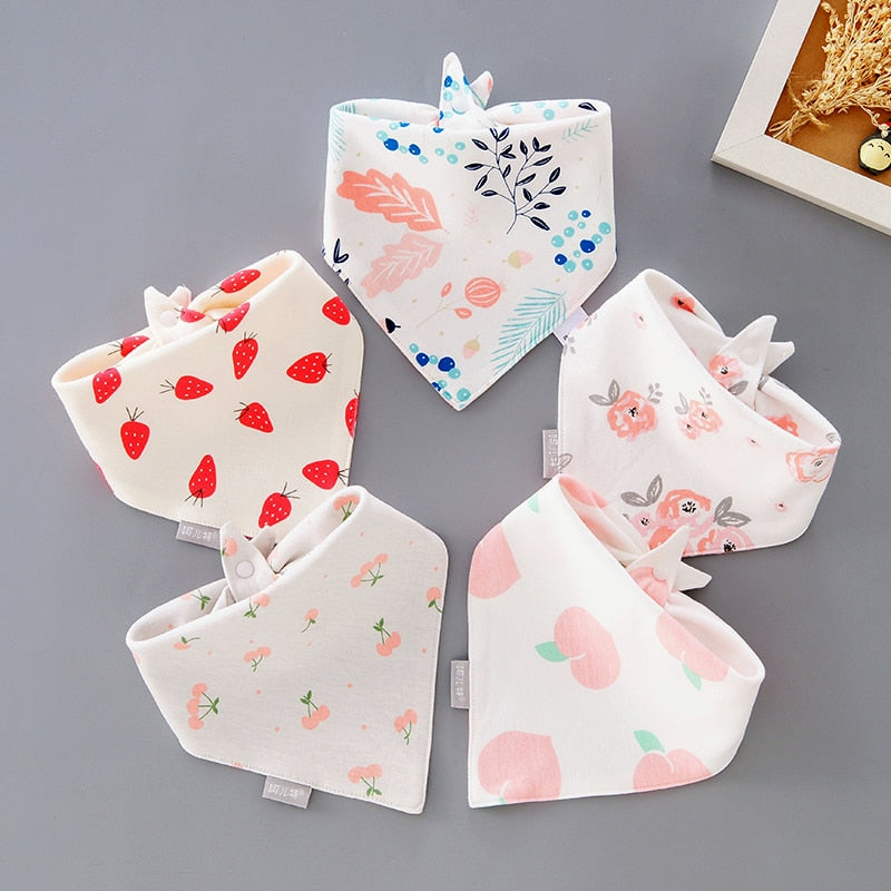 Cartoon Bandana Bibs (5pcs)