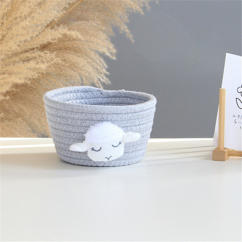 Cartoon Animals Hand Woven Basket