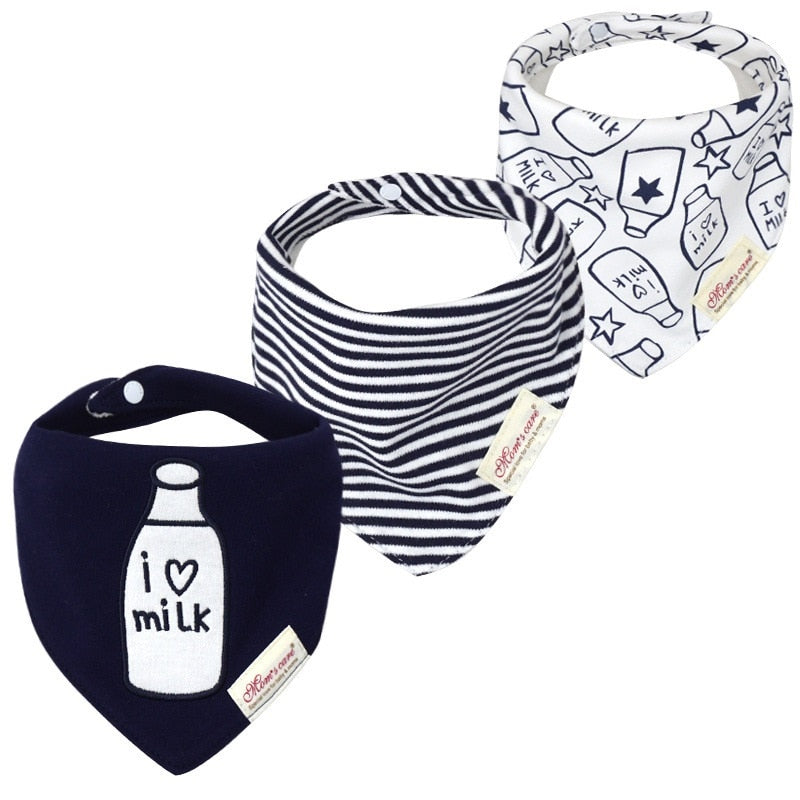 Cute Bandana Bib Set (3pcs)