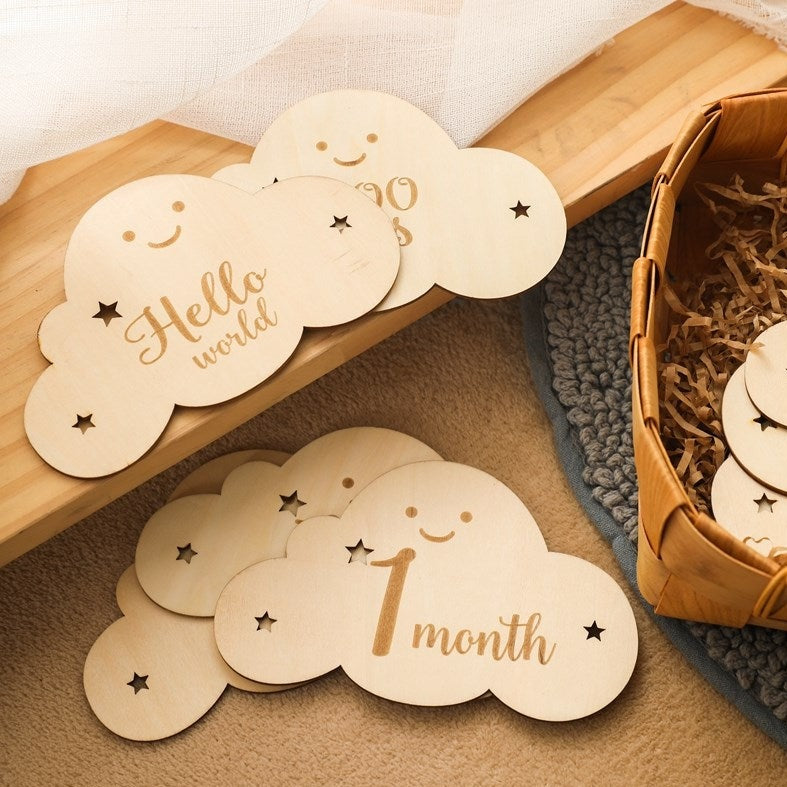 Wooden Baby Milestone Cards