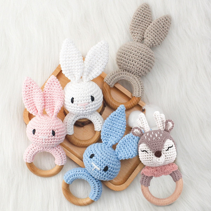 Cute Crochet Animal Rattle Toy
