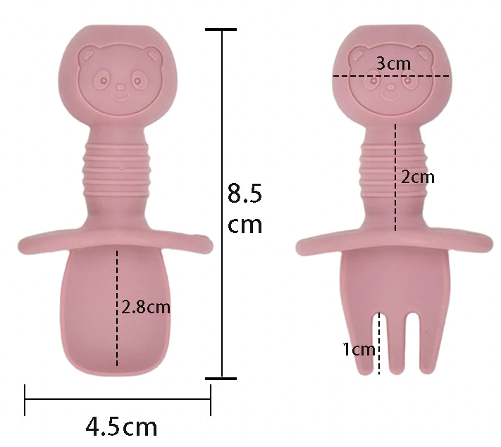 Mini Silicone Baby Spoon & Fork