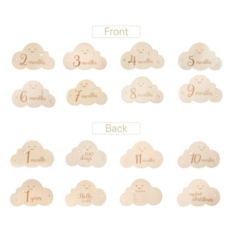 Wooden Baby Milestone Cards