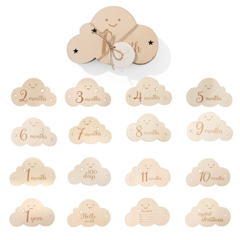 Wooden Baby Milestone Cards