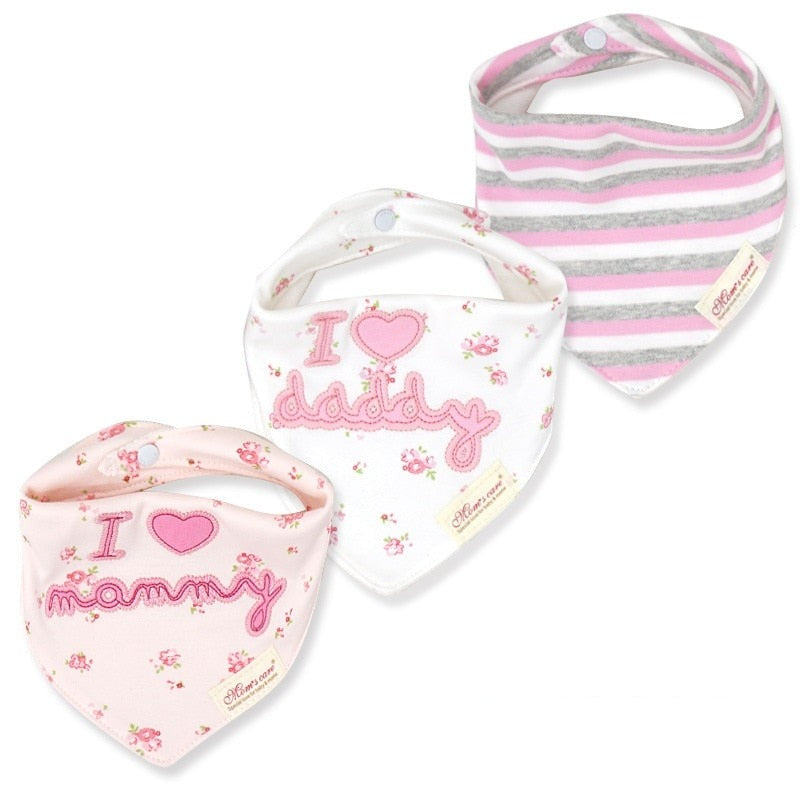Cute Bandana Bib Set (3pcs)