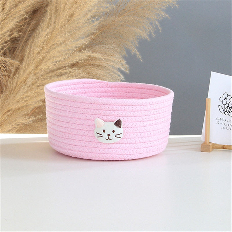 Cartoon Animals Hand Woven Basket