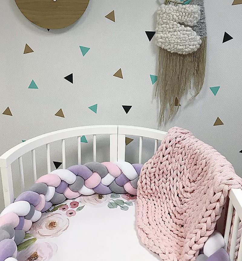 Tri-Coloured Braided Baby Bumper