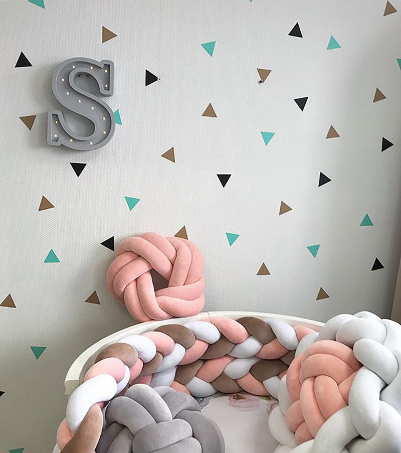 Tri-Coloured Braided Baby Bumper